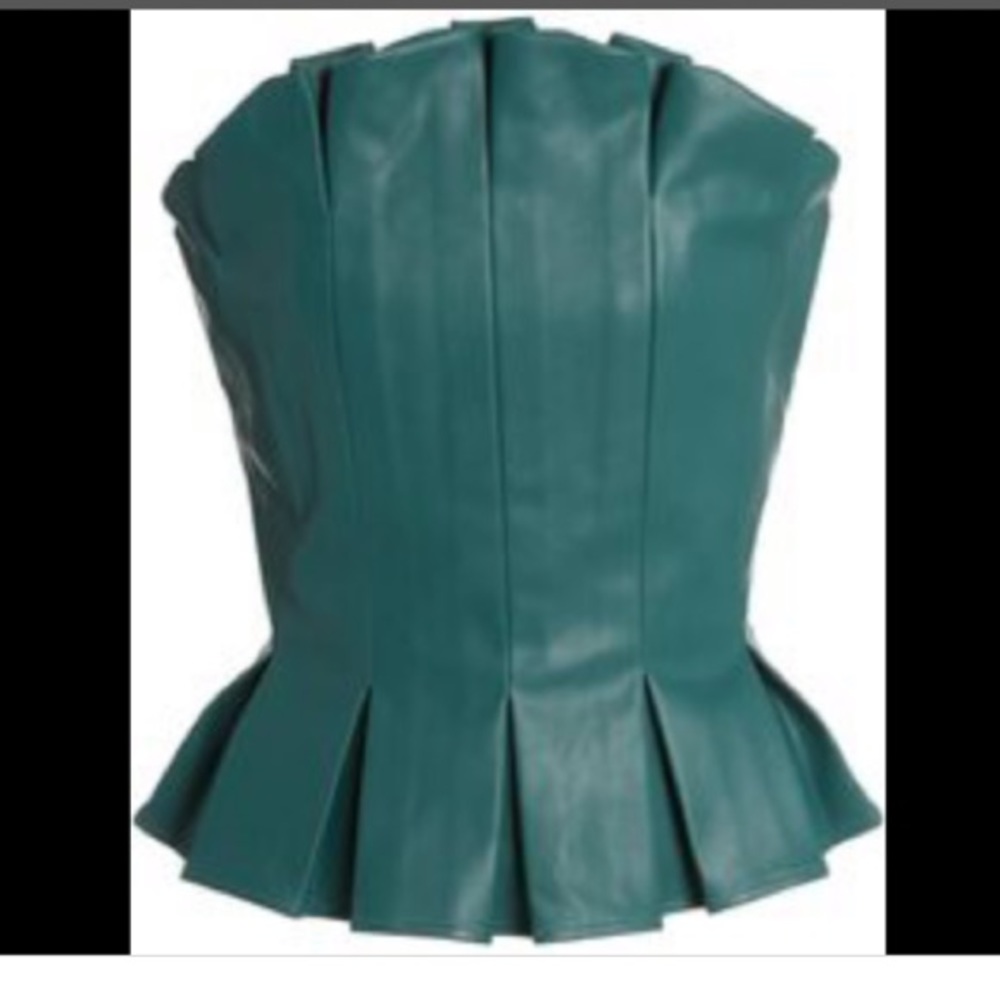Cult Gaia Camila Faux Leather Strapless Top